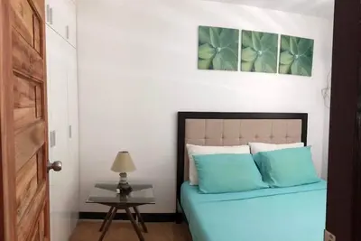 Image de 1 bedroom, kitchen living room, balcony, swimming pool.