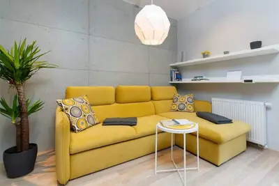 Front Park 27 | Yellow and Grey Apartment | Gdańsk