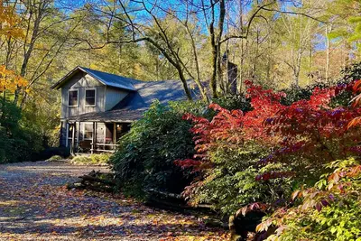 Image de Cabane en rondins dans le bois.