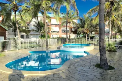 Image de T3  en résidence sécurisée, rez de jardin, accès direct plage, 2 piscines