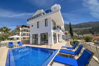 Image de Situation centrale, appartement 3 chambres Iskele 1 avec piscine privée