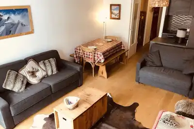 Appt rennové, 5 personnes, 35m2, pied des pistes