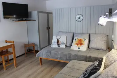 Image de Pied des pistes de ski, 4ème étage, vue montagne, balcon, télévision, 28m², Superdévoluy