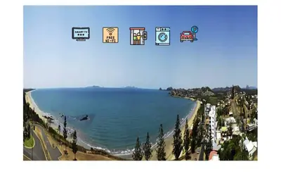 Image de Vue sur l'océan avec 1 lit. Lit king avec salle de bain en suite
