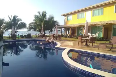 Image de Beau village sur la plage d'Itacimirim - Pied dans le sable