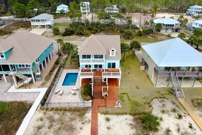 Image de Spacieuse maison de 4 chambres avec vue sur le golfe et grande terrasse donnant sur le golfe du Mexique