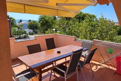 Image de Appartement dans Vrsi avec vue mer, terrasse, Climatisation, Wifi (4836-2)