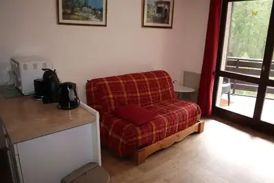Image de Studio cosy 4 pers, balcon sud, accès rapide aux pistes, équipements complets (Lv, Ll), box à skis
