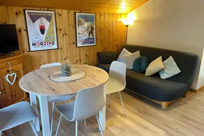 Image de Appartement au calme à Morzine avec deux chambres et vue montagne (30m2)