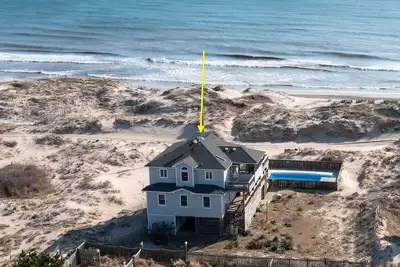 Image de Vues sur l'océan, Obx légèrement salé, chevaux sauvages, piscine, bain à remous, plage 4x4