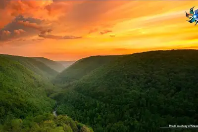 Image de Cabane romantique confortable avec bain à remous sur véranda filtrée près de Fayetteville Wv + Park