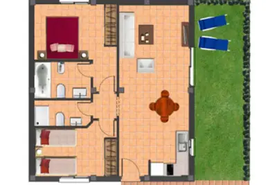 Image de Appartement de 2 chambres avec bloc de jardin 2 (Appartement 1)