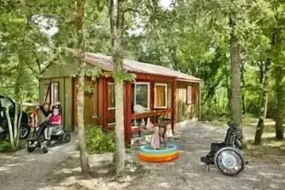 Image de Chalet Bien-ÊTRE adapté aux pers à mobilité réduite (5 pers) 2 chambres -Clim-terrasse couverte 5 personnes