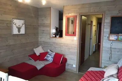 Studio cabine 5 pers, balcon, 80m pistes, animaux ok