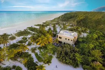 Image de Villa face à la plage avec 11 cloche de dépendance, Tulum, Sian Kaan