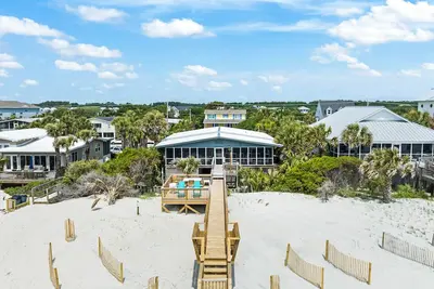 Oceanfront House, Dog Friendly, promenade privée à la plage, véranda filtrée