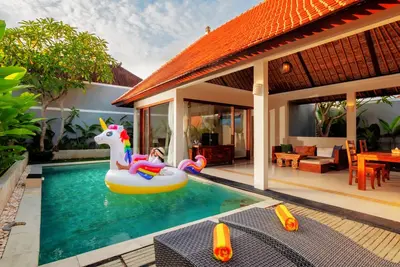 Image de Villa de 2 chambres, spacieuse avec piscine privée à Jimbaran, Bali.