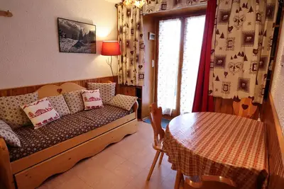 Image de T2 cosy avec terrasse à Arêches pour 4 pers, proche pistes et navette