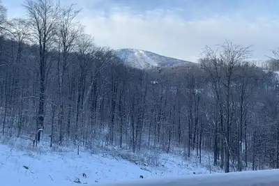 Image de Maison de ski confortable avec une vue imprenable sur les montagnes de Stratton et Bromley.