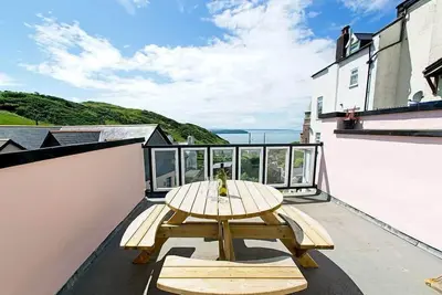 Image de Old Bakery Cottage à Mortehoe près de Woolacombewith vue sur la mer