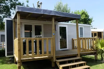 Image de Mobil home Premium 29m² - 2 chambres + terrasse semi-couverte + lave vaisselle + Tv 5 personnes