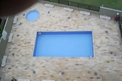Image de Appartement sur la plage, marcher dans le sable dans Itanhaem, avec piscine et vue sur la mer