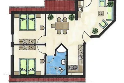 Image de Appartement à 4 lits Riesling - appartements dans le Burgunderhof