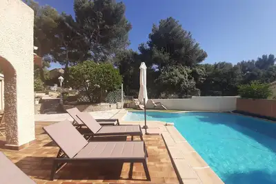 Image de Villa climatisée, grande piscine 6x12m, plage et port de Sanary à pieds