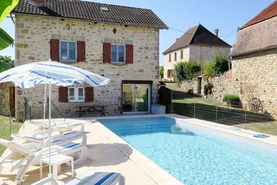 Image de Maison de vacances privée avec climatisation, piscine privée, Tv, terrasse, vue panoramique