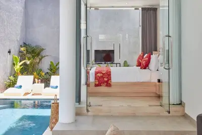 Image de 🏖 Chambre privée avec piscine, à 5min à pied de la plage d'Echo