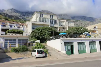 Appartement d'une chambre avec le balcon et la vue sur le mer Tucepi, Makarska (A-5263-b)