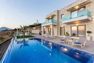 Somptueuse villa pour 7 avec vue sur la plage de Phalasarna