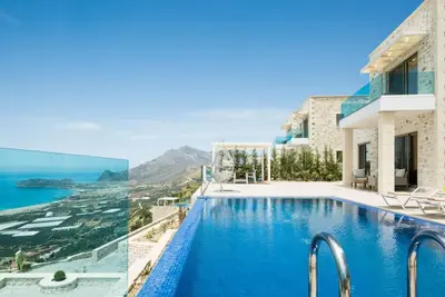 Villa éblouissante pour 7 personnes avec vue sur la plage de Phalasarna