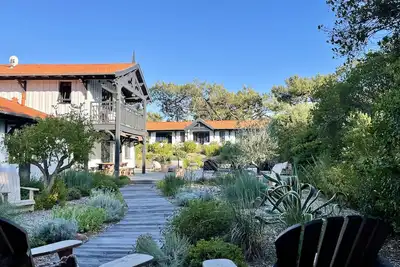 Image de Au coeur du Cap-Ferret, lumineuse villas en bois avec son annexe