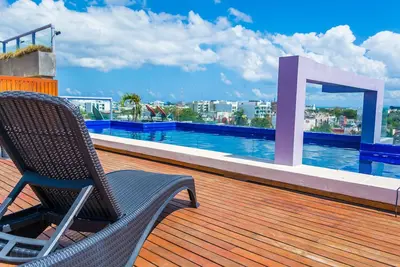 Image de loft centro, pasos d playa, 120 wifi, balcon privado, maravillosa piscina en el roof