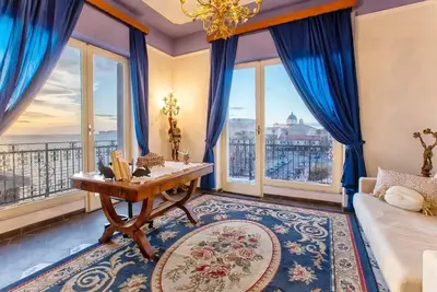Alghero Liberty Penthouse dans le centre avec vue mer pour 6 personnes