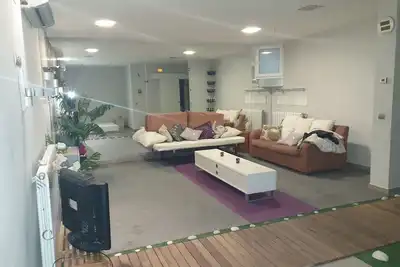 Modern interior diaphanous apartment/suite with capacity for 6 people.