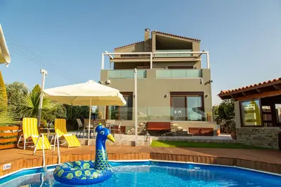 Une villa écologique confortable au bord de la mer