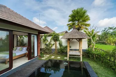 Image de Belle villa avec piscine privée donnant sur les superbes rizières