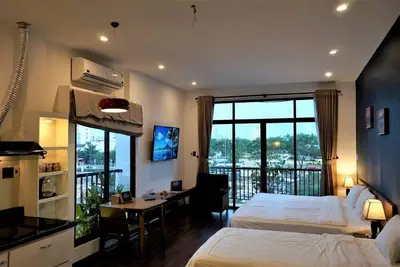 Oasis-Proche Aeroport Sans Mer-Baignoire-Balcon-Studio