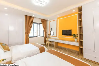 OurHouse-F3-1br, 2 lits-plage 2m-aéroport 10m-Da Nang