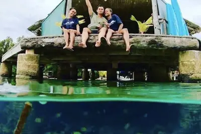 Image de bungalows en bord de mer