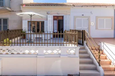 Maison de vacances Cas Padrins près de la plage avec véranda, patio et Wi-Fi