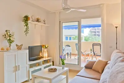 Image de Elégant appartement sur la plage avec terrasse, vue sur mer