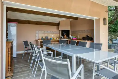 Image de Maison de vacances privée avec climatisation, piscine privée, Wifi, Tv, terrasse, parking