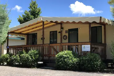 Spacious mobile home, with veranda, on the family camping Paradiso