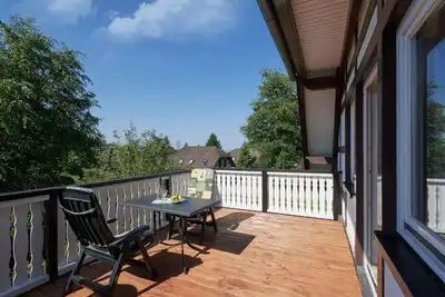 Agréable appartement dans une maison de vacances avec Wifi, Tv, terrasse et animaux admis