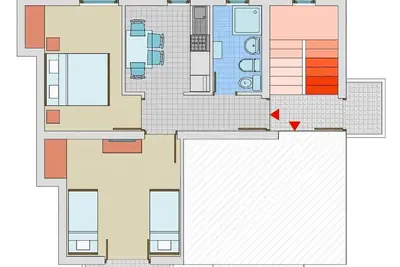 Image de Appartement de vacances Biograd na Moru pour 1 - 4 personnes avec 2 chambres à coucher - Logement de