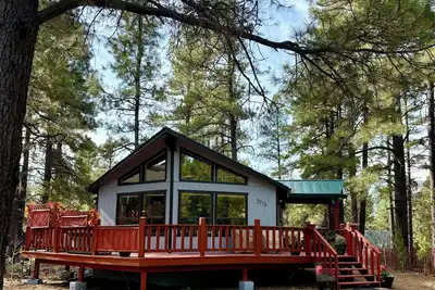 Image de Charming 2Br 2Ba cabin with big windows in the tall pines.