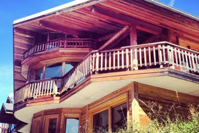 Image de Grand chalet avec vue spectaculaire